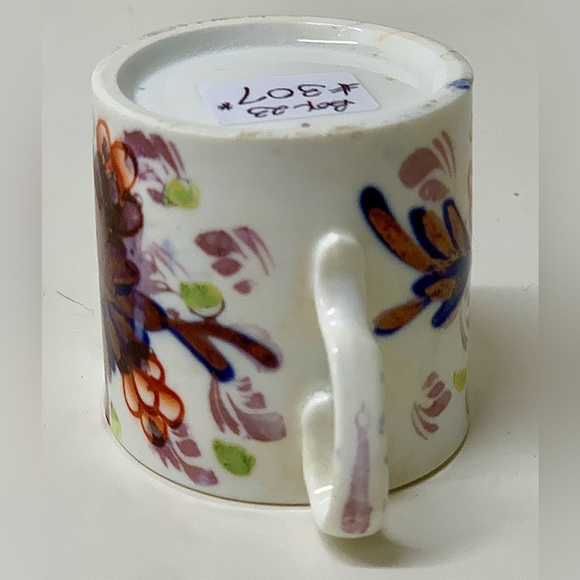 19th Century Antique Gaudy Welsh Grape Pattern Miniature Child’s Mug - Picture 10 of 14